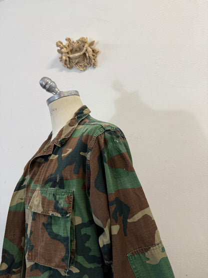 Vintage Woodland Jacket Rip Stop Us Army “M”