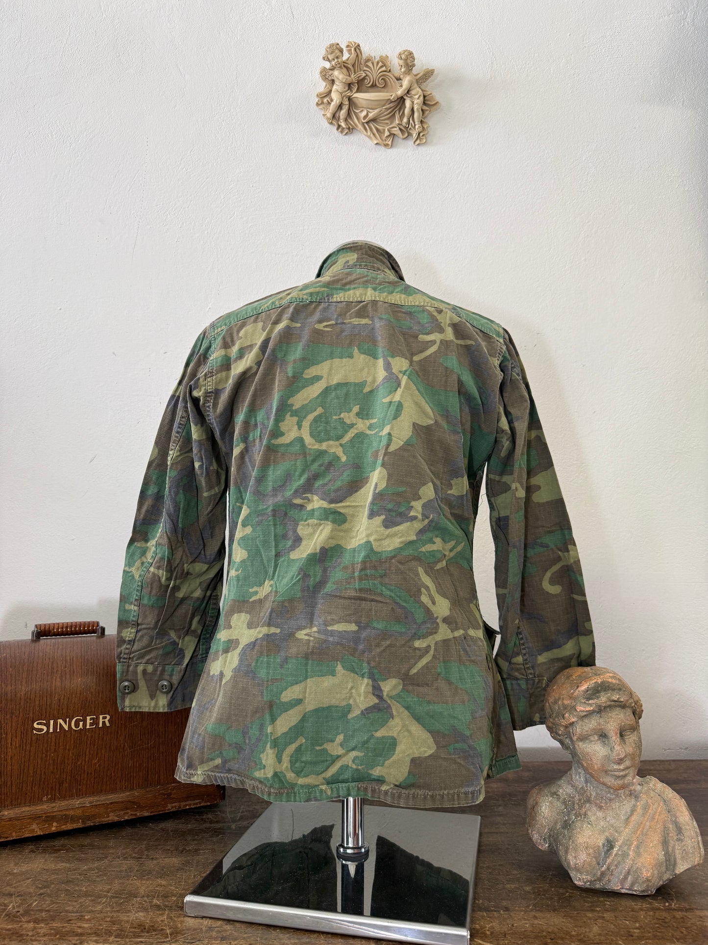 Vintage 1970-80s ERDL Camouflage Pattern Hot Weather Jacket Ripstop “XS/S”
