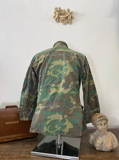 Vintage 1970-80s ERDL Camouflage Pattern Hot Weather Jacket Ripstop “XS/S”