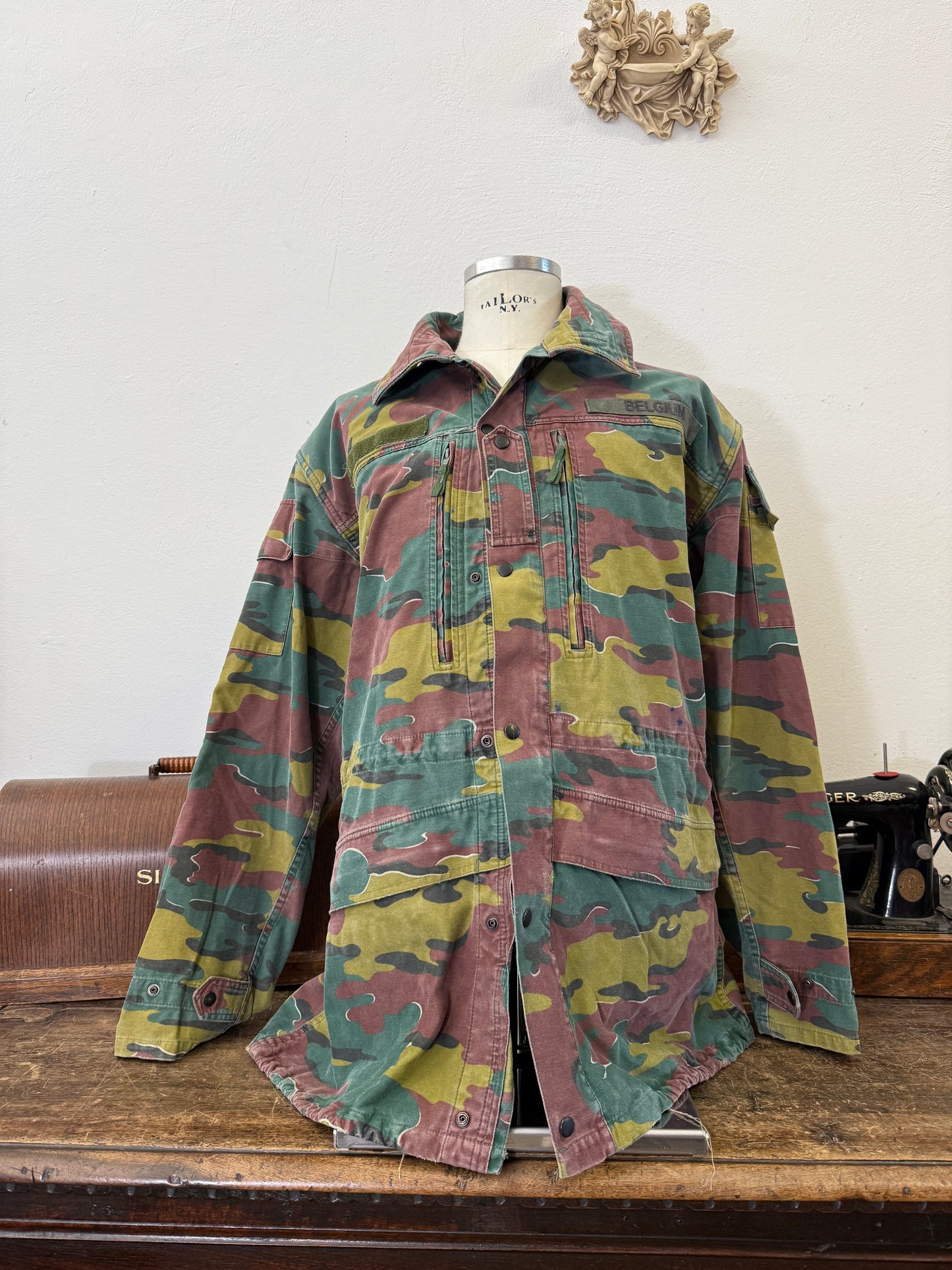 Vintage Belgian Army Camo Jacket “XXL”