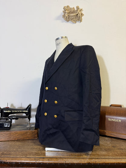 Vintage 00’s Italian Navy Double Breasted Jacket “XL”