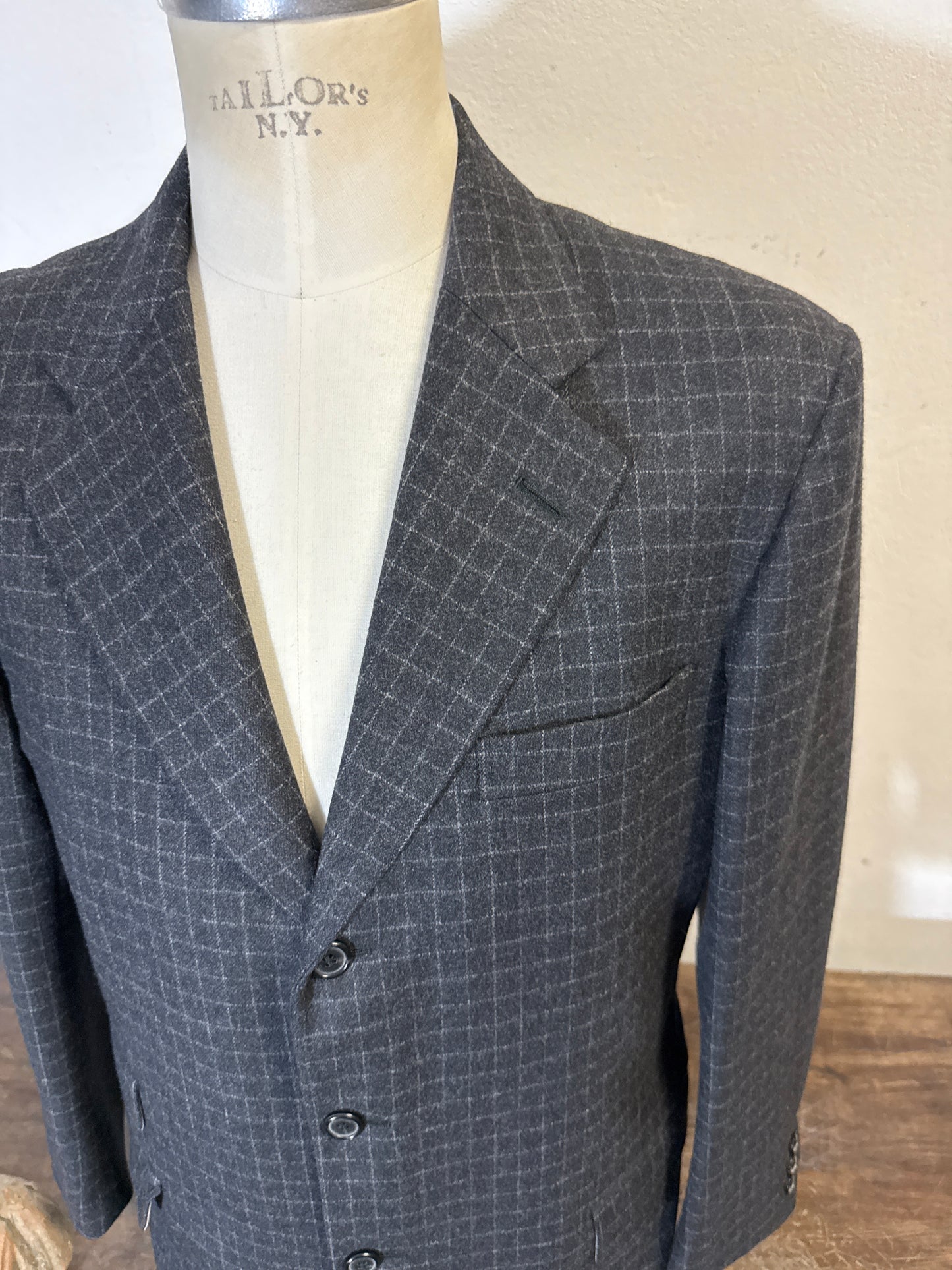 Vintage Grid Blazer “M”