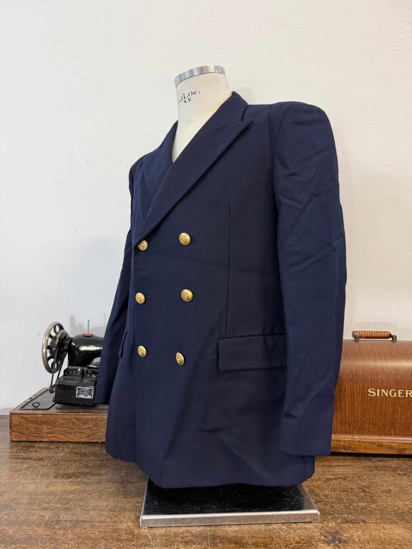 Vintage 00’s Italian Navy Double Breasted Jacket “M/L”