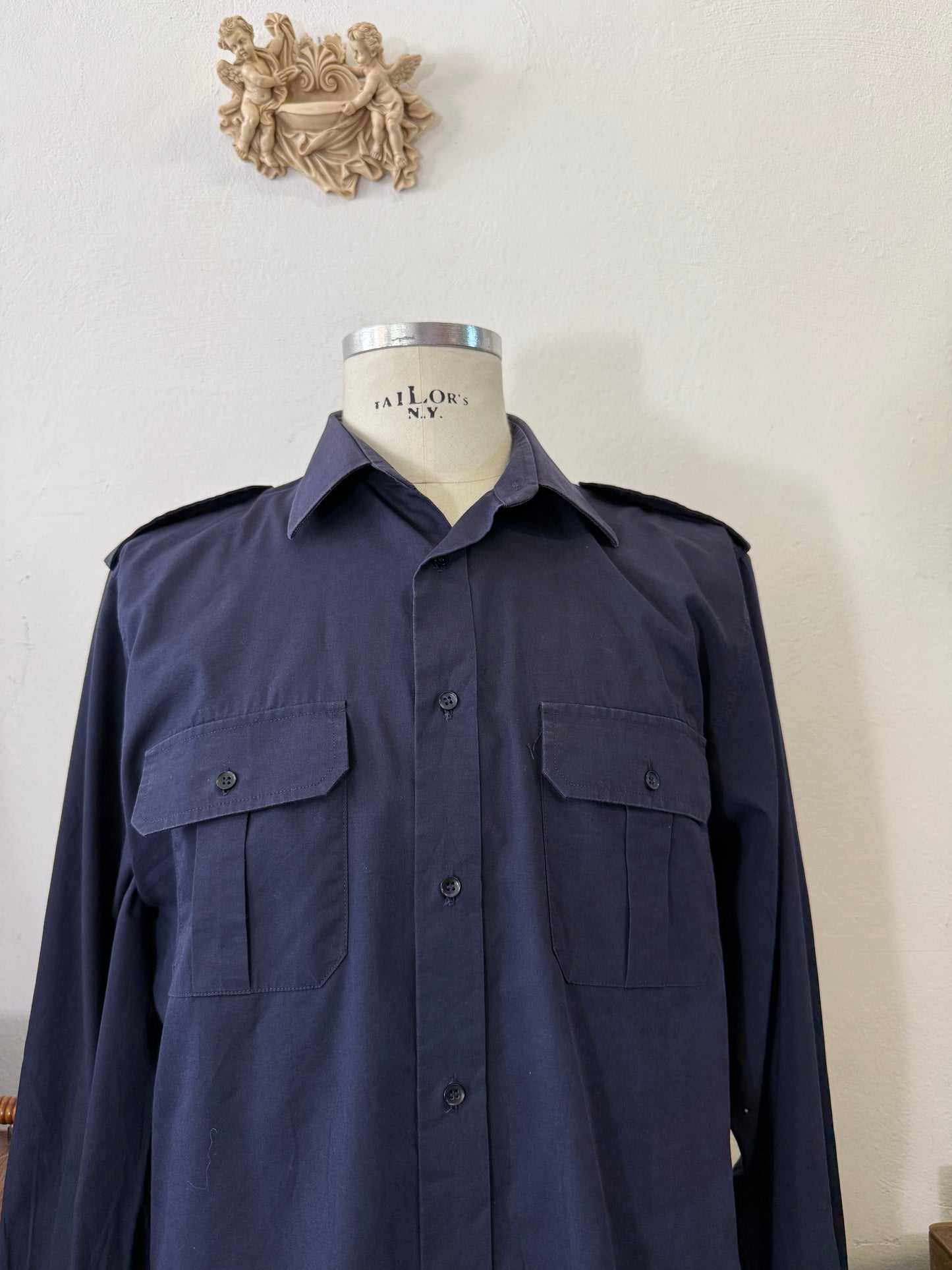 Vintage Italian Navy Shirt “XL”