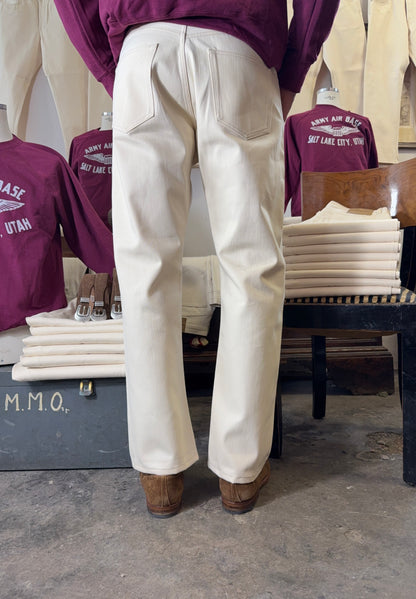 Ecru Selvedge Pants Made in Italy - Mister Archive®