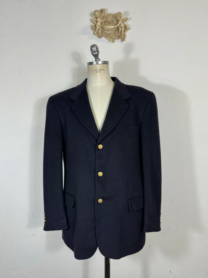 Vintage Italian Navy Wool Jacket  “XL”