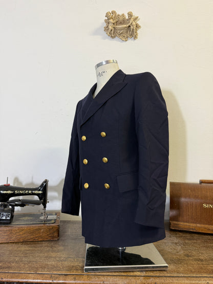 Vintage 80’s Italian Navy Double Breasted Jacket “S”