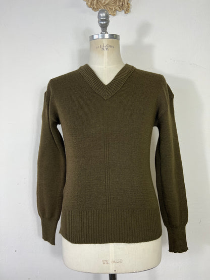 Vintage 50's French Army Wool Sweater