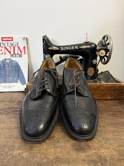Used Church’s Men’s Black Leather Derby Shoes – Made in England – UK Size 10