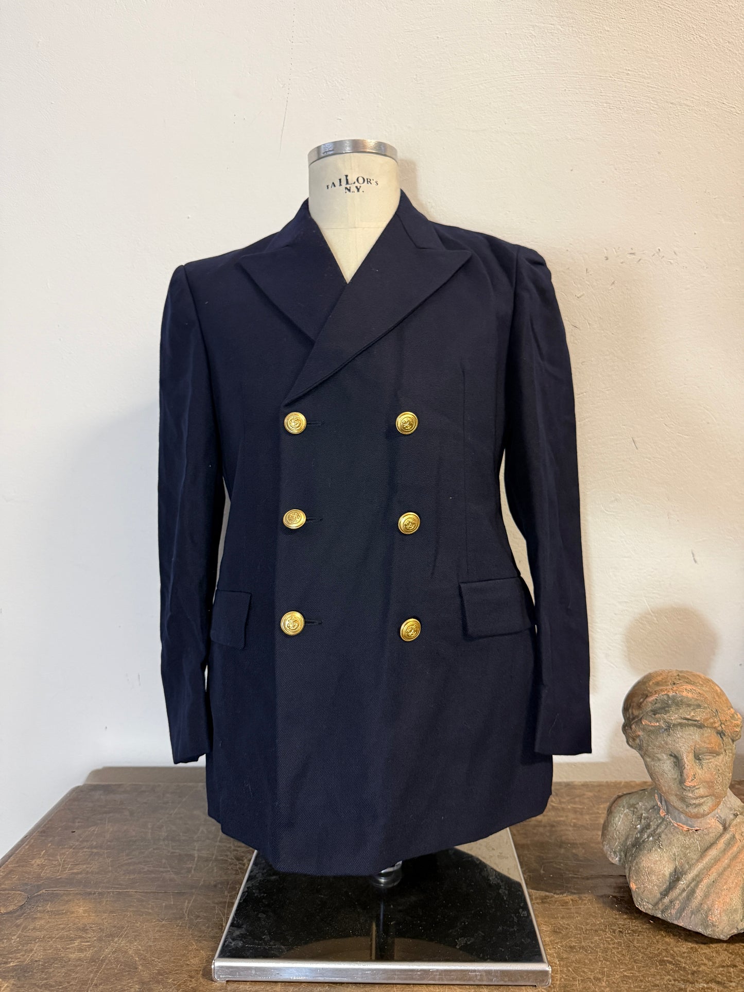Vintage 90’s Italian Navy Double Breasted Jacket “M”