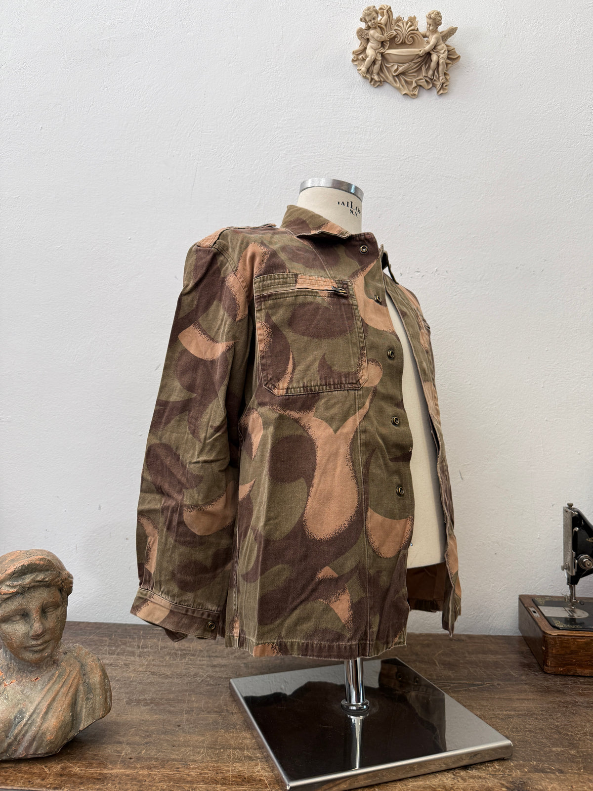 Vintage Distressed Hungarian Army Camo Jacket “M”