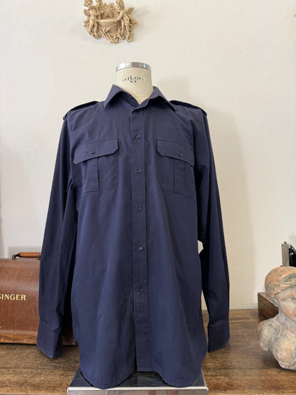 Vintage Italian Navy Shirt “XL”