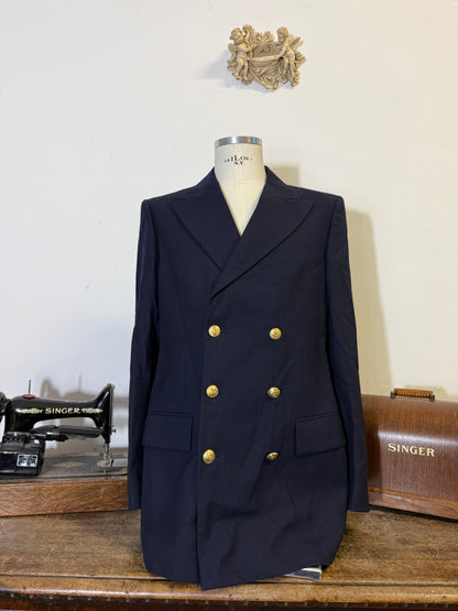 Vintage 90’s Italian Navy Double Breasted Jacket “XL”