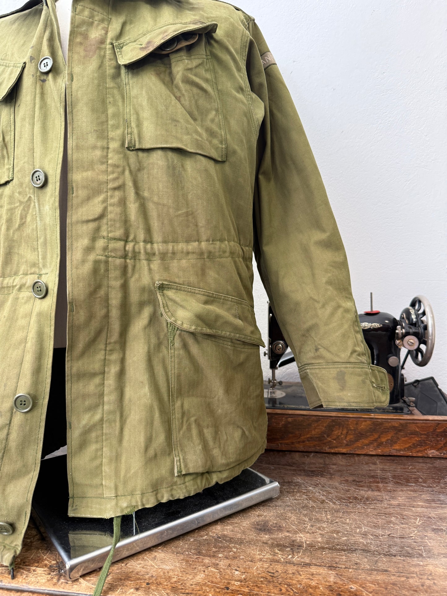 Vintage Danish Army Jacket HBT “M/L”