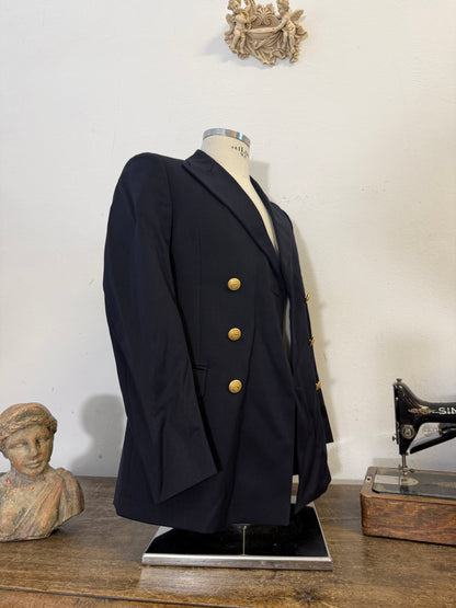 Vintage Italian Navy Double Breasted Jacket “S”