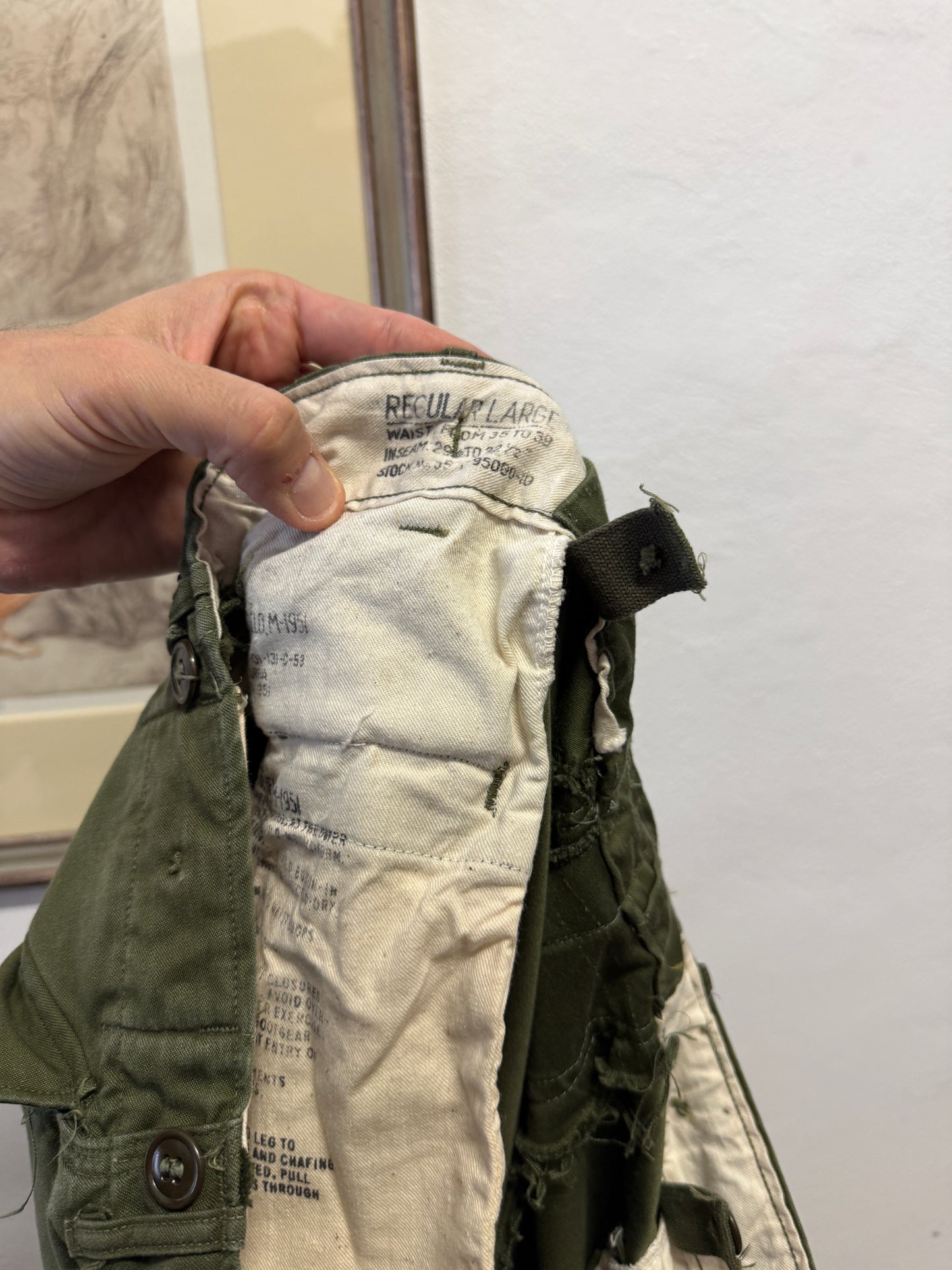 Vintage M51 Us Army Cargo Pants “W42”