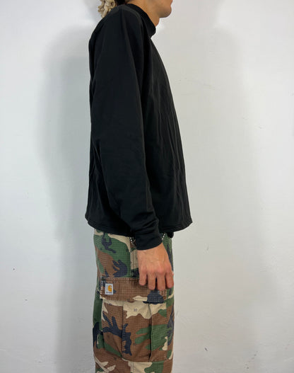 Deadstock Jersey Mock Turtleneck Fabriqué aux États-Unis « XL »