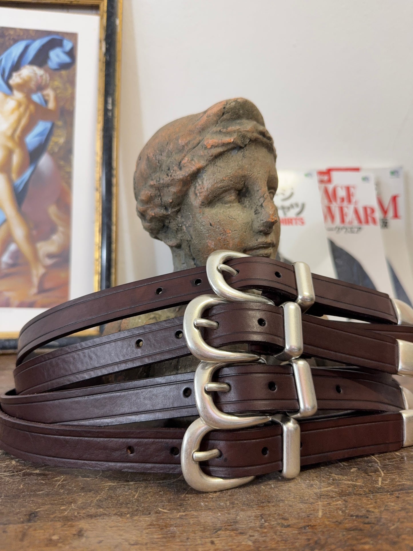 MANCINI 1979 X MRARCHIVE - Dark Brown Leather Belt