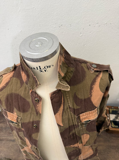 Vintage Distressed Hungarian Army Camo Jacket “M”