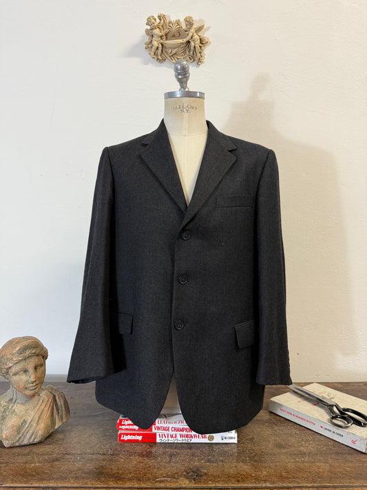 Vintage Black/Grey Wool Blazer