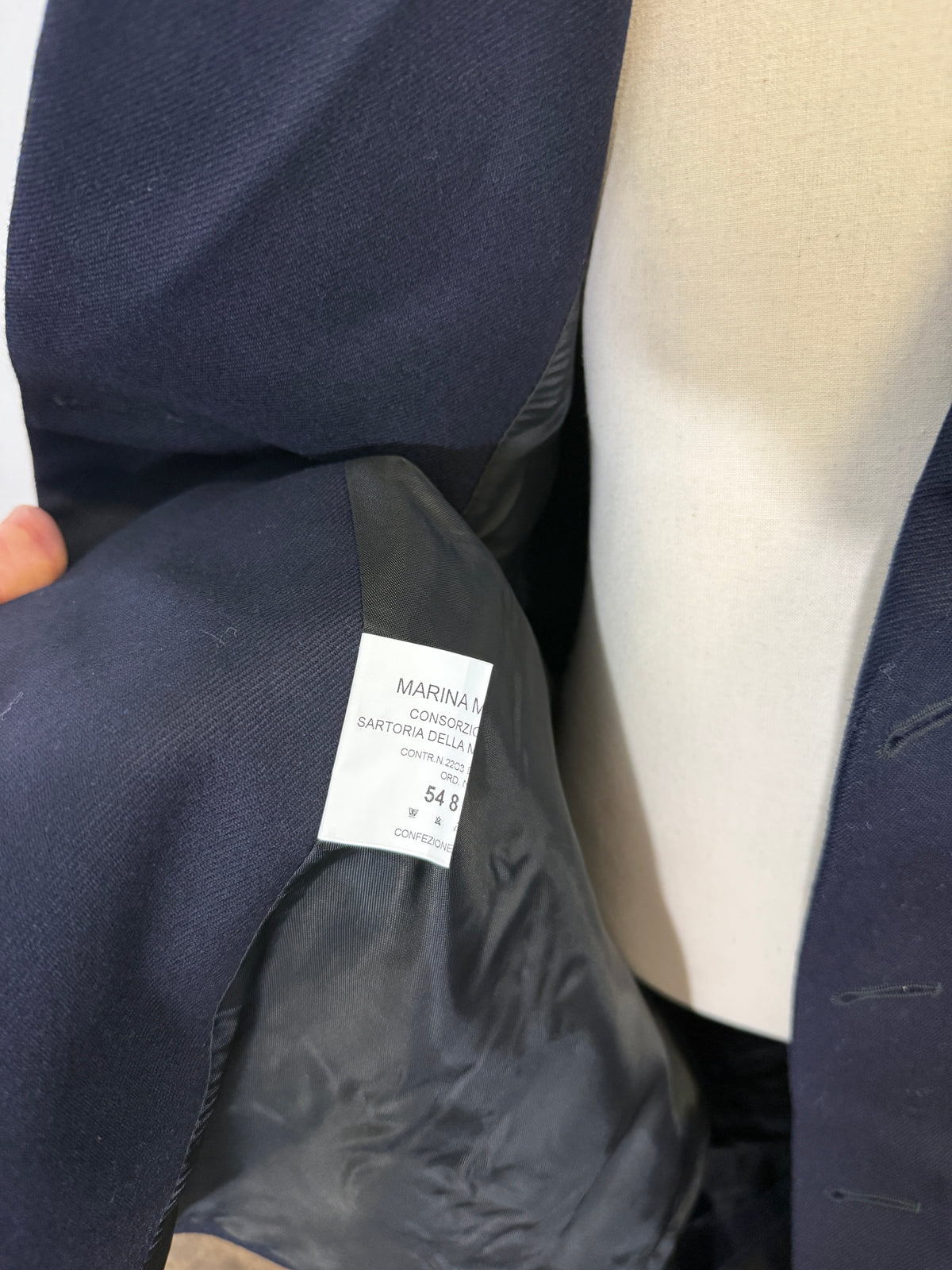Vintage Italian Navy Double Breasted Jacket “XL”