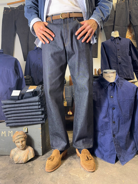 Selvedge Deep Indigo Raw Denim Pants Made in Italy - Mister Archive®