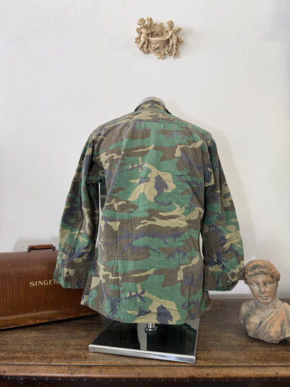 Vintage 1970-80s ERDL Camouflage Pattern Hot Weather Jacket Ripstop “M”