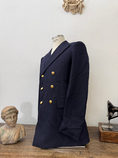 Vintage Italian Navy Double Breasted Jacket “L”