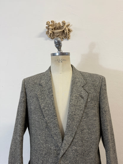 Vintage Wool Harringbone Blazer “M”