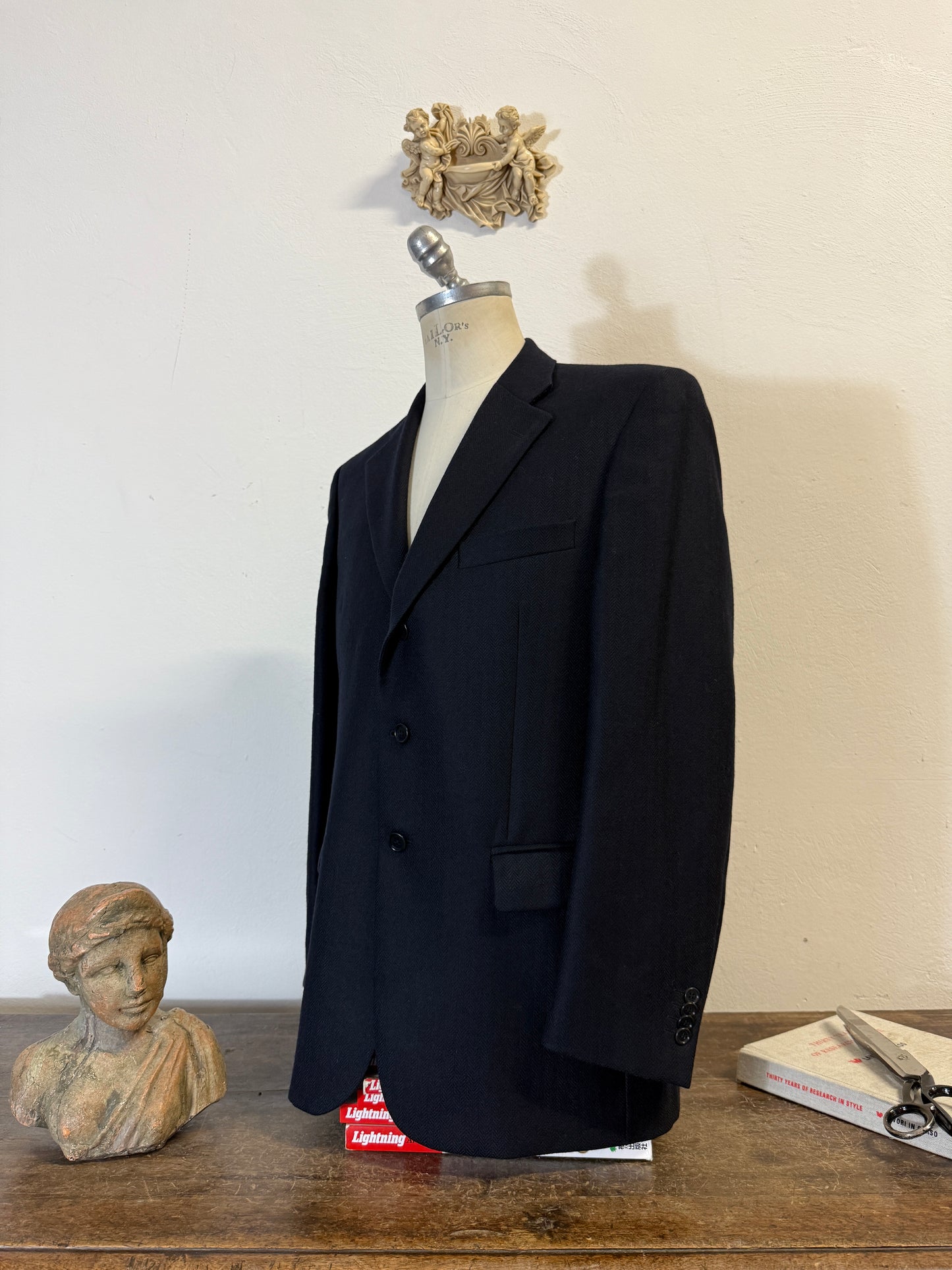 Vintage Wool Blazer Blu Navy “L”