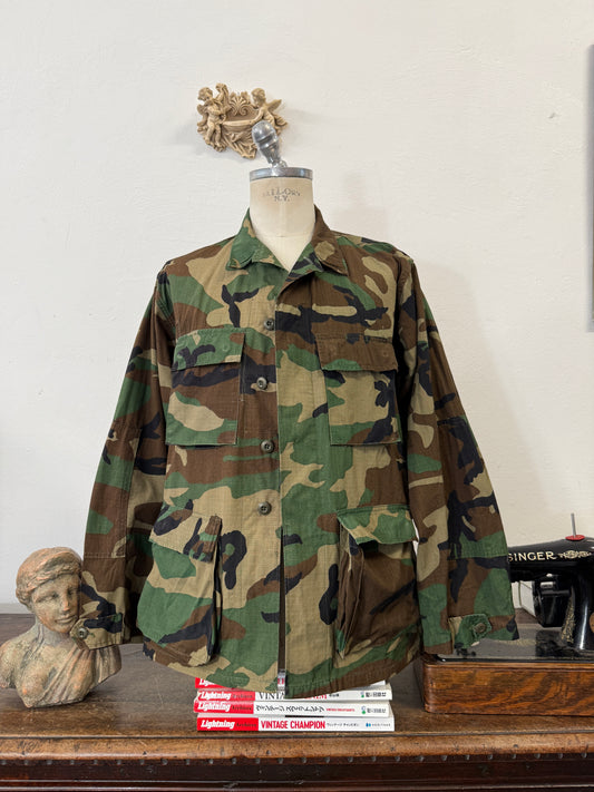 Vintage Woodland Jacket Rip Stop Us Army “L”