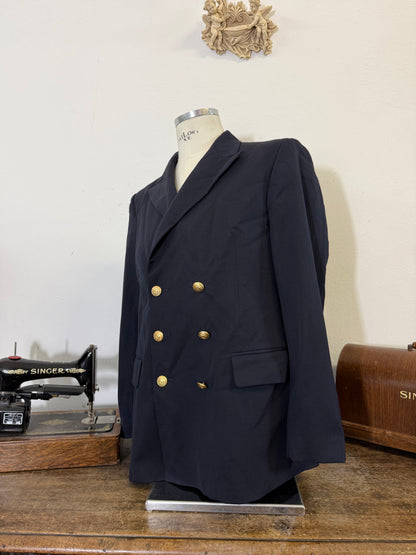 00’s Italian Navy Double Breasted Jacket “XL”