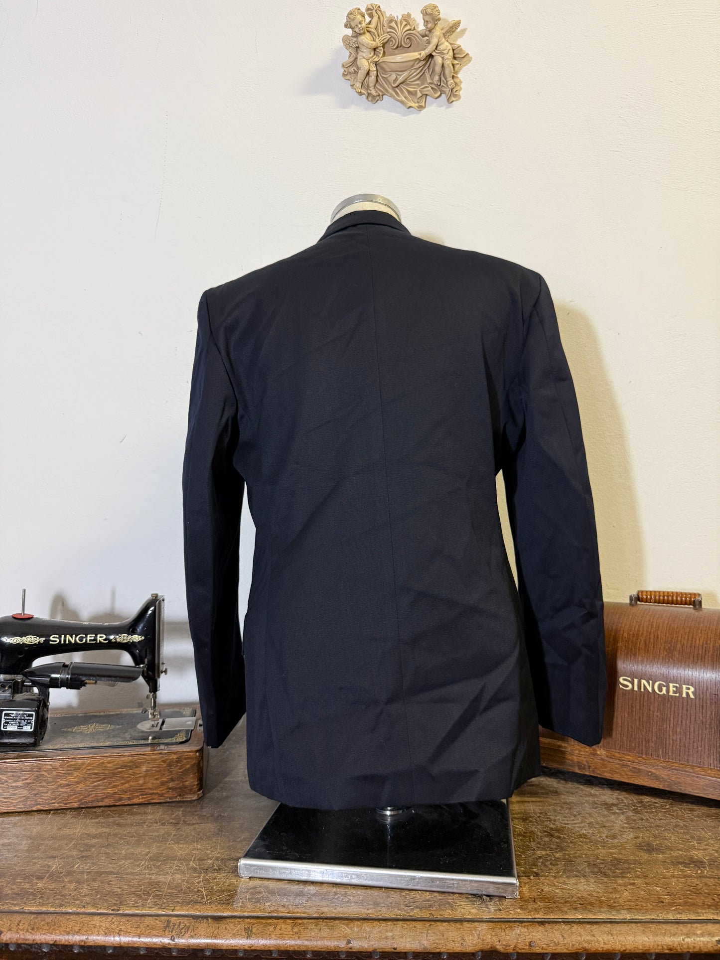 Vintage 00’s Italian Navy Double Breasted Jacket “L”