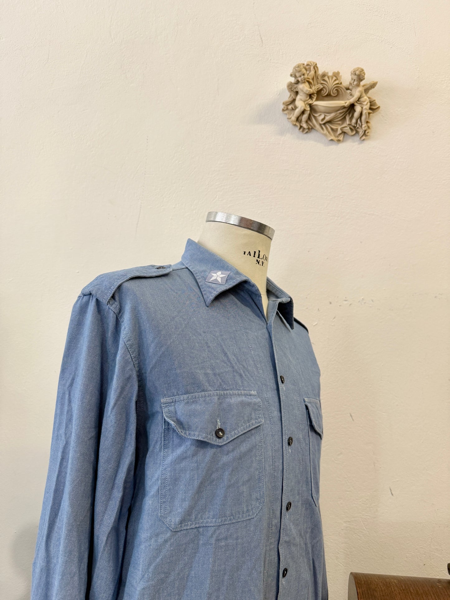 Vintage 90’s Italian Navy Shirt “L/XL”