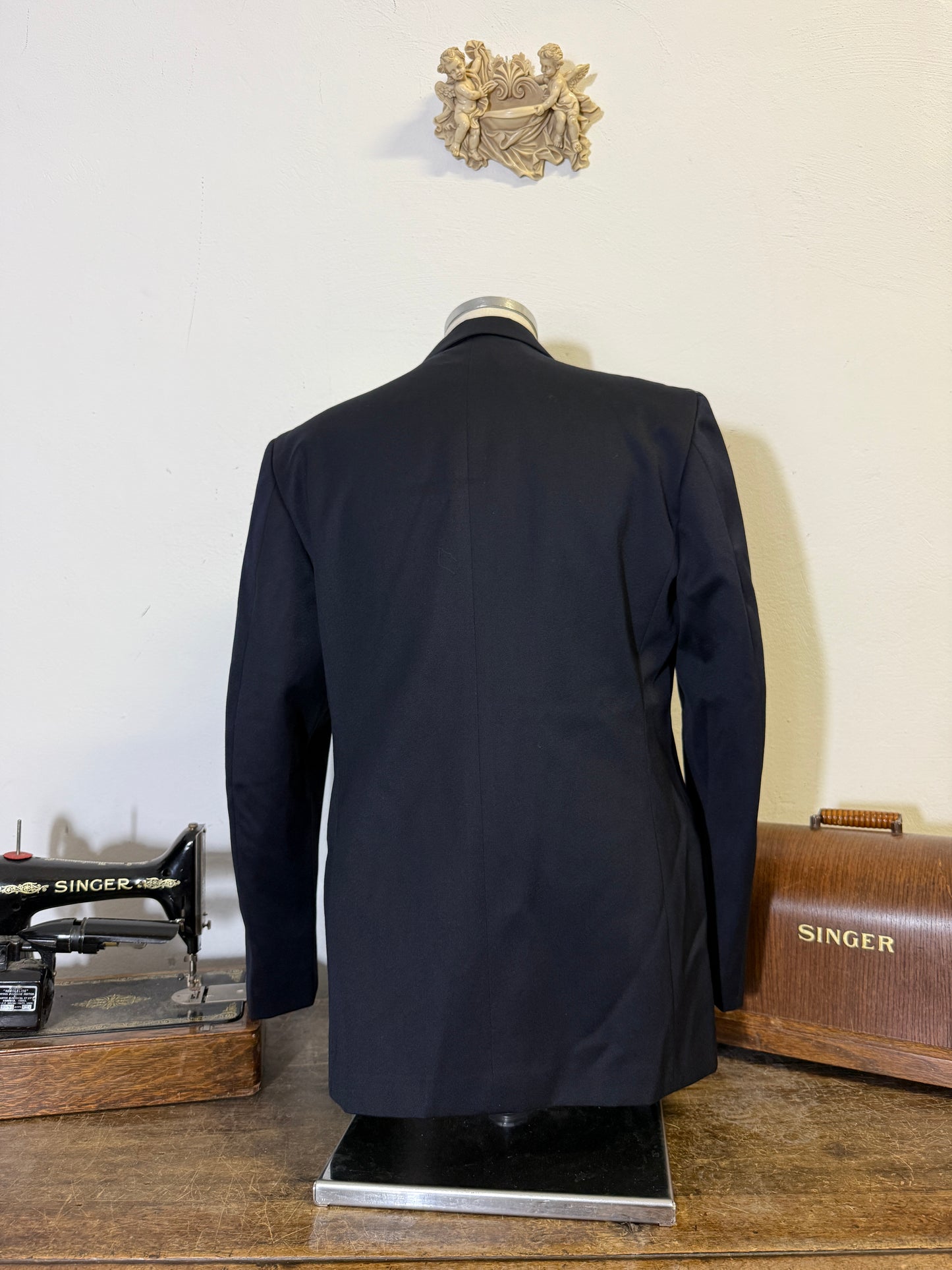 Vintage 00’s Italian Navy Double Breasted Jacket “L”