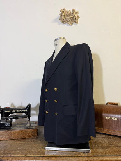 Vintage 00’s Italian Navy Double Breasted Jacket “L/XL”