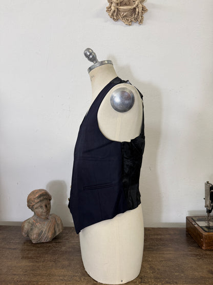 Vintage Italian Navy Vest “S”