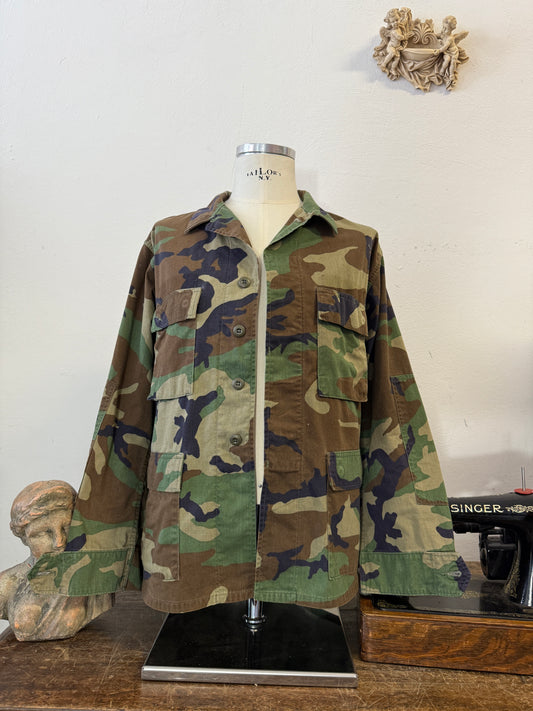 Vintage Woodland Camo Jacket “L”