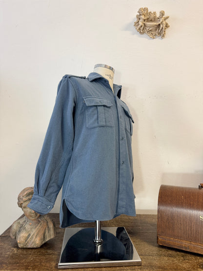 Vintage 60’s Italian Air Force Flannel Shirt “S/M”