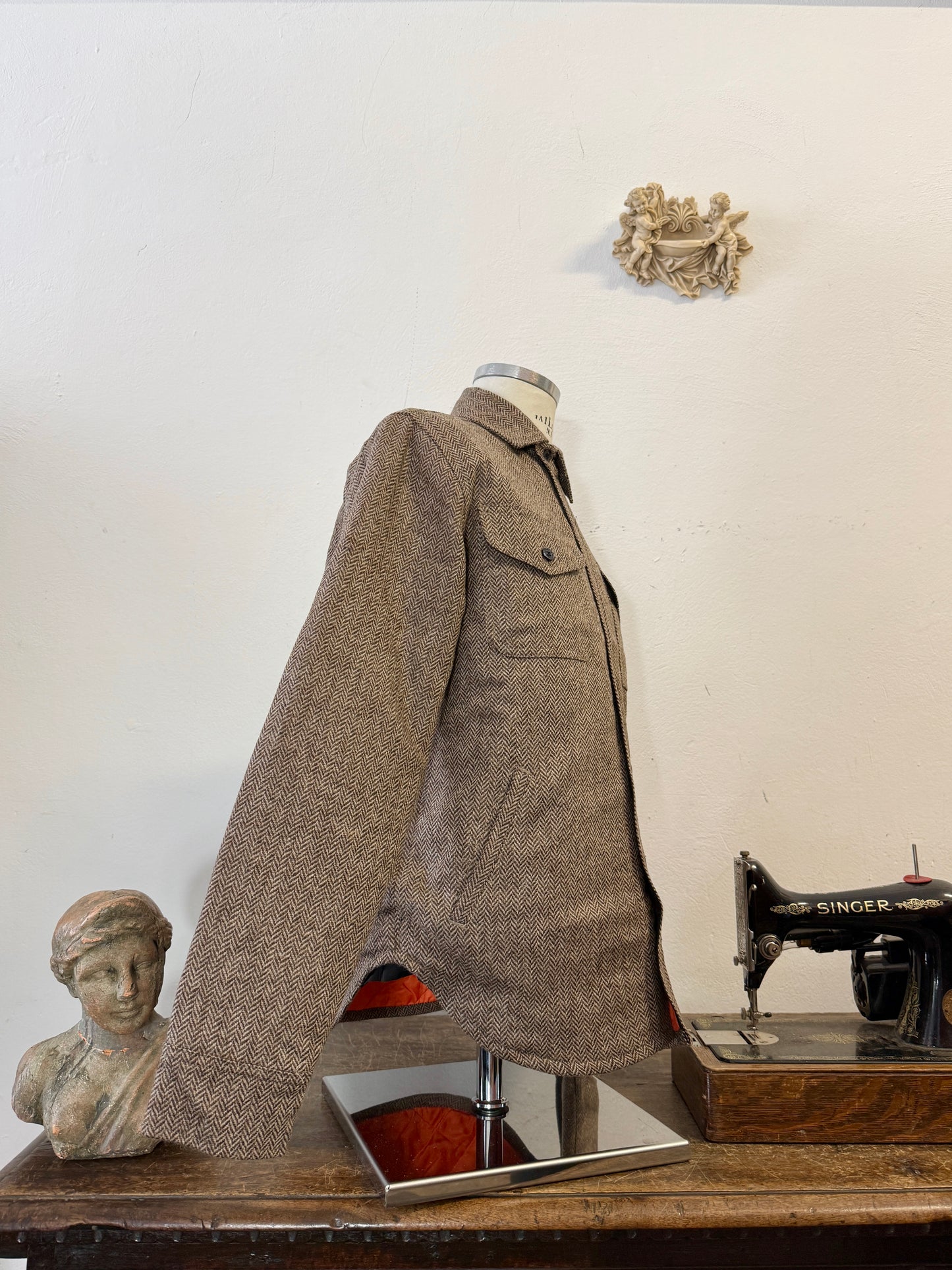 Chesapeake’s Wool Padded Shirt CPO Herringbone