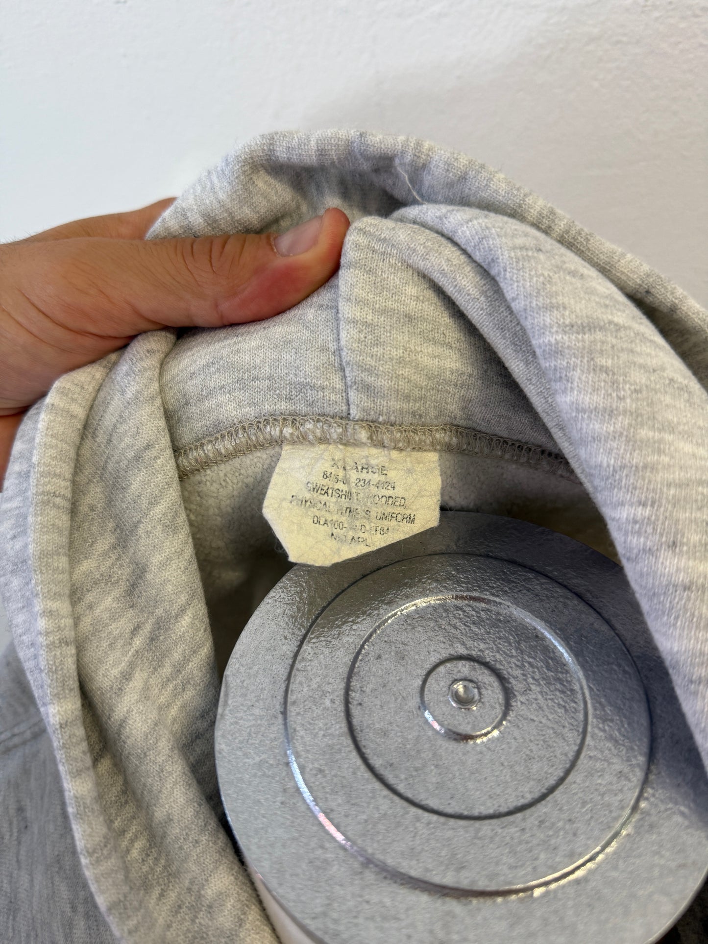 Vintage Us Army Grey Full-Zip Hoodie “XL”