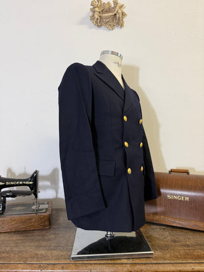 Vintage 90’s Italian Navy Double Breasted Jacket “S”