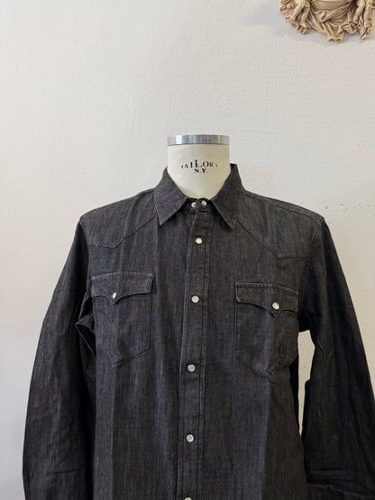Western “Jeckerson” Denim Shirt - XS, S, M, L, XL, XXL