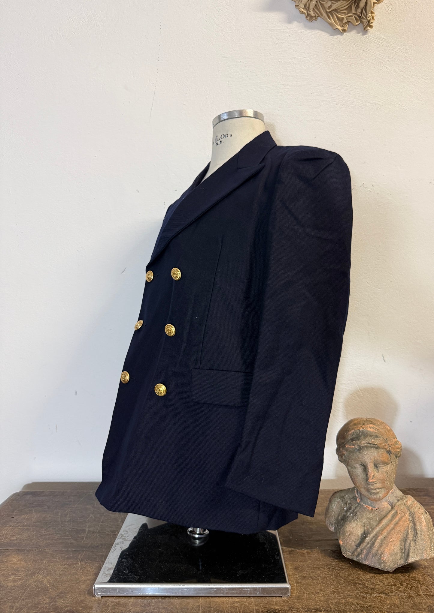 Vintage 90’s Italian Navy Double Breasted Jacket “M”