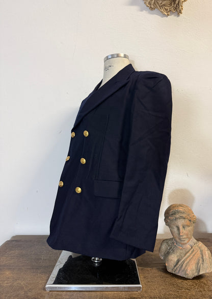 Vintage 90’s Italian Navy Double Breasted Jacket “M”