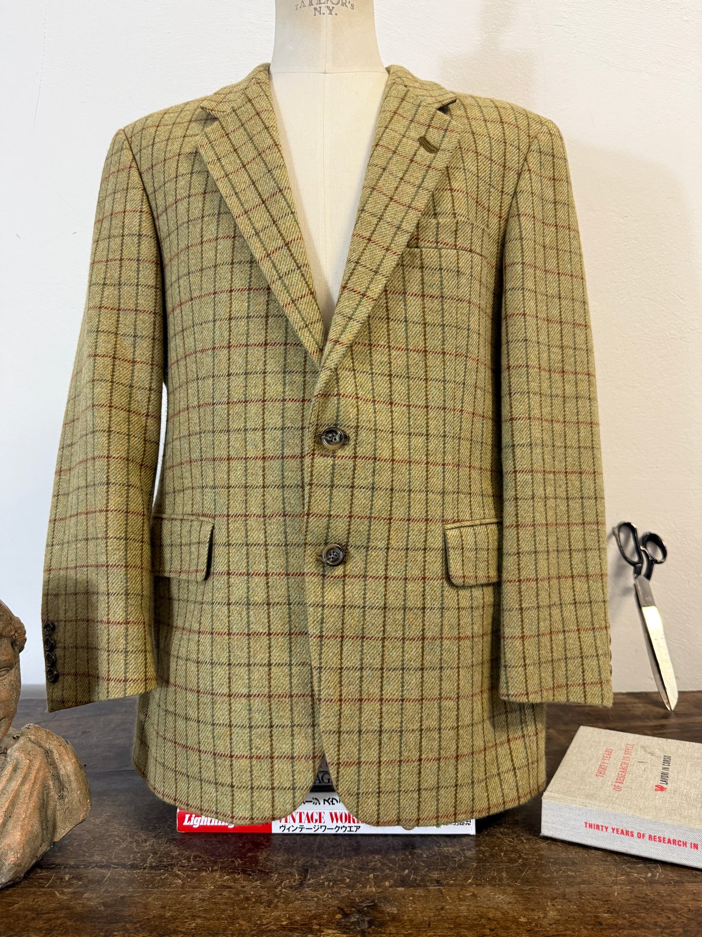 Vintage Checkered Wool Jacket “L”