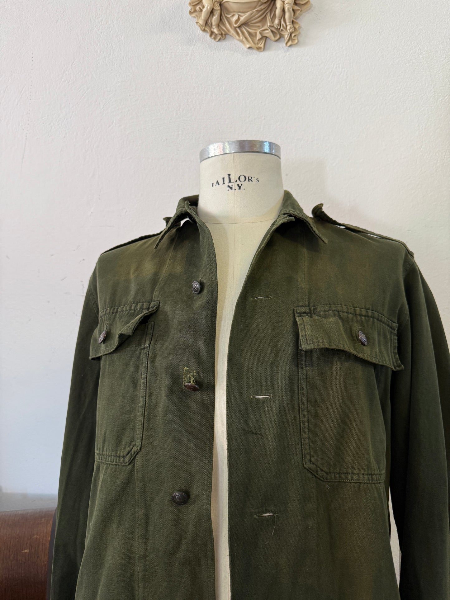 Vintage 80’s Faded Hungarian Army Shirt “S/M”