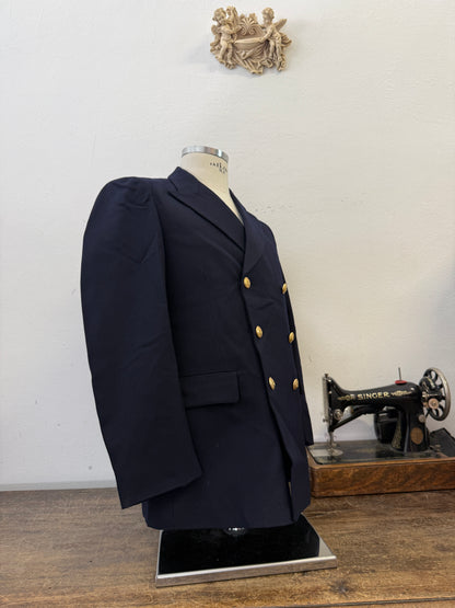 Vintage Italian Navy Double Breasted Jacket “S”
