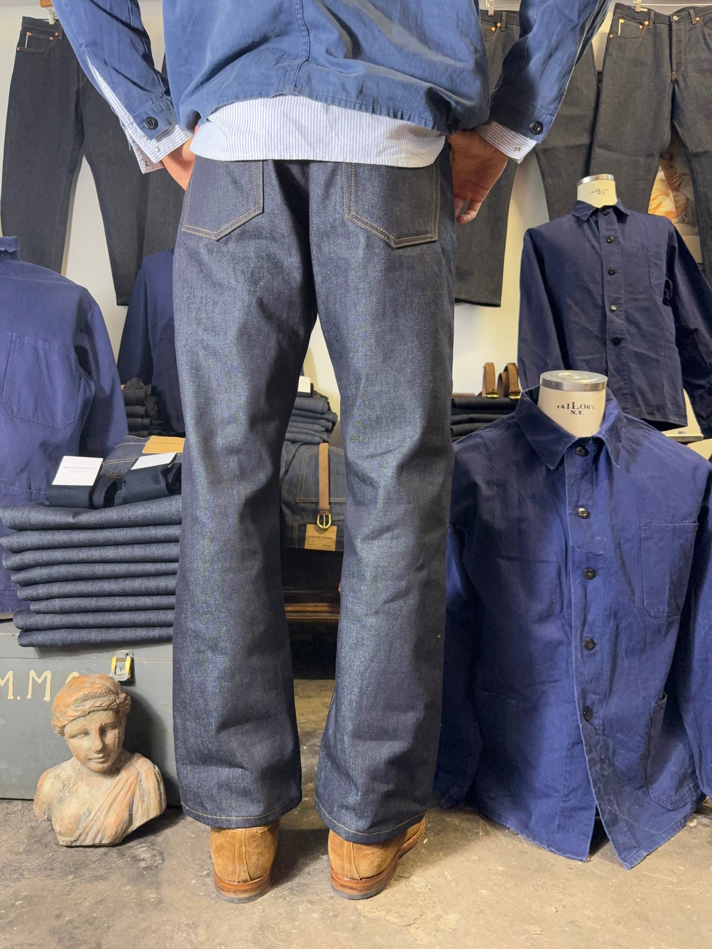 Selvedge Deep Indigo Raw Denim Pants Made in Italy - Mister Archive®