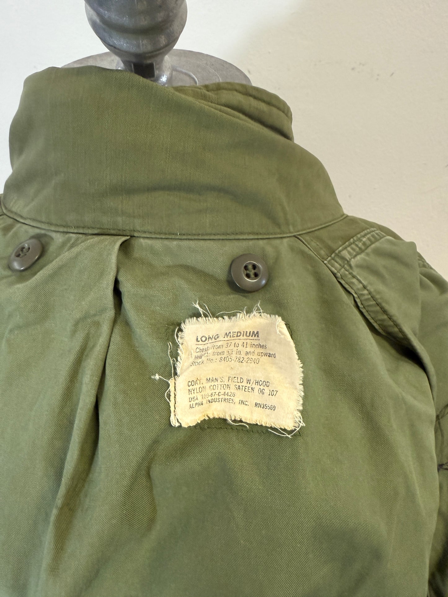 Vintage Field Jacket M65 Us Army First Pattern “L/XL”
